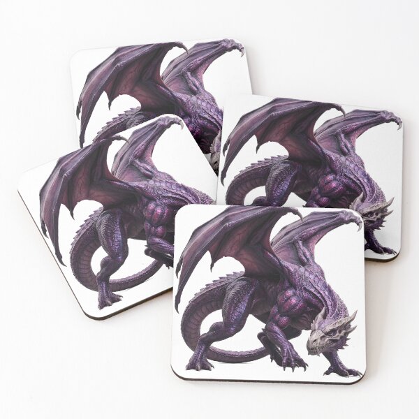 Item preview, Purple Dragon Fantasy Gothic Winged Dragon designed and sold by DragonSerpent Ink.