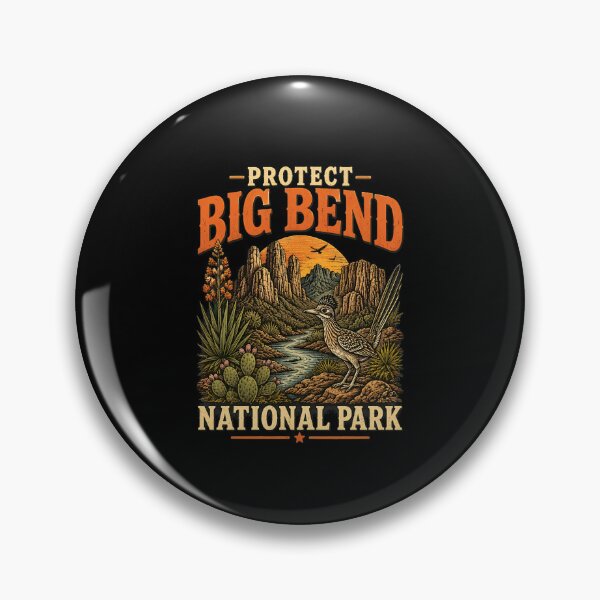Item preview, Protect Big Bend National Park Retro Sunset Wildlife designed and sold by felixpalette.