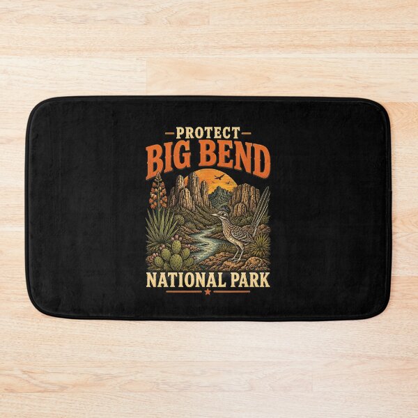 Item preview, Protect Big Bend National Park Retro Sunset Wildlife designed and sold by felixpalette.