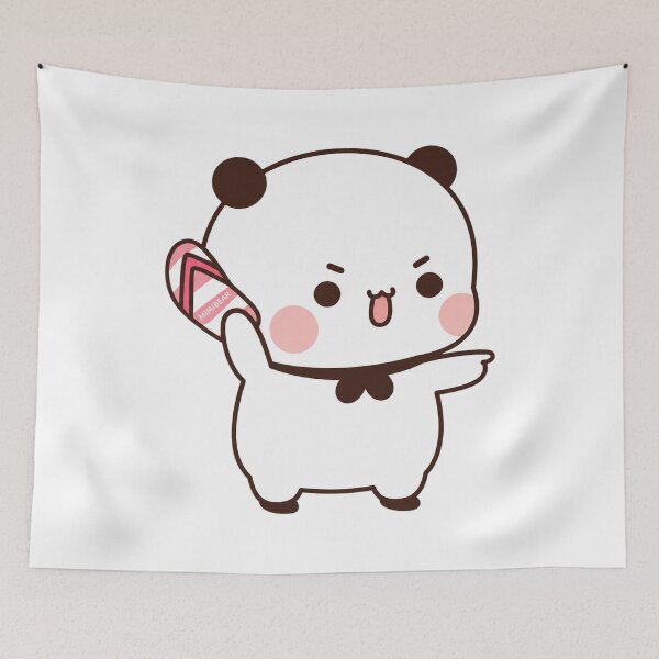 Item preview, Cute Angry Bubu Panda Holding Slipper designed and sold by Tom-Riley.