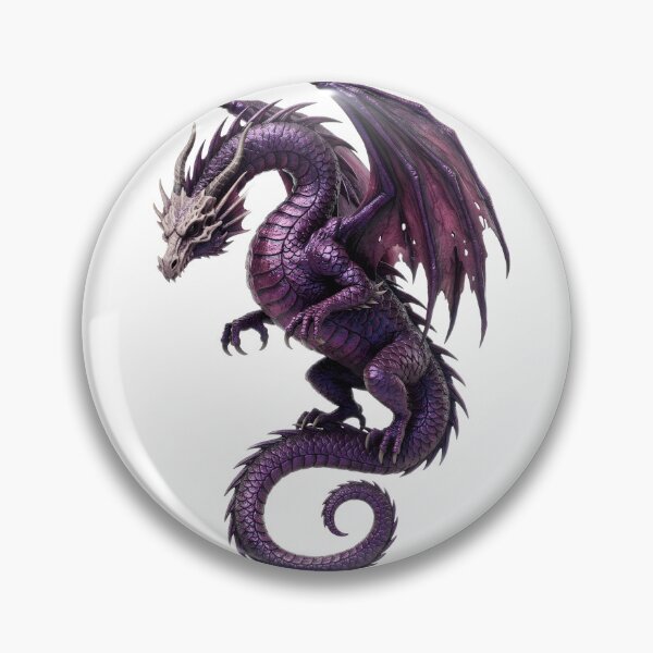 Item preview, Mystical Purple Dragon Fantasy Crystal Art designed and sold by DragonSerpent Ink.