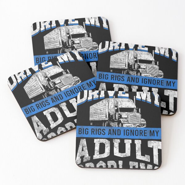 Item preview, Mens Semi Trailer Truck Driver Drive My Big Rigs Trucker Dad designed and sold by VividVortey.