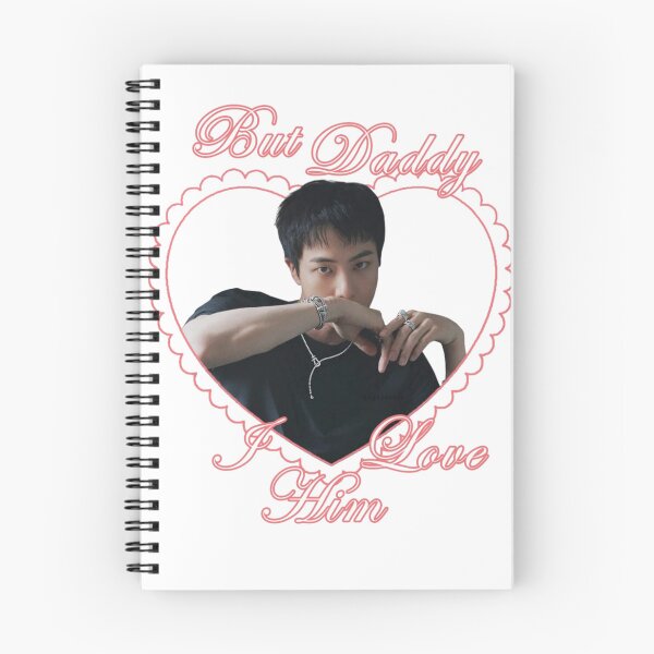 Item preview, BTS Jin Seokjin "But Daddy I Love Him" Edgy Heart Aesthetic Sticker designed and sold by Mooncreates7.