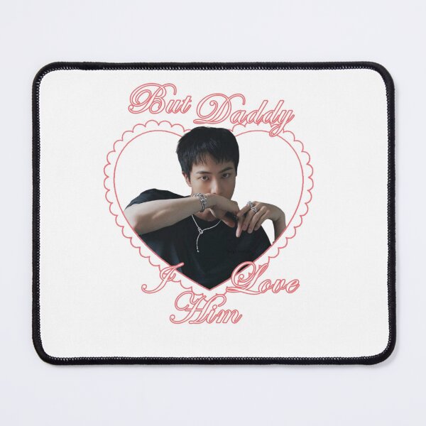 Item preview, BTS Jin Seokjin "But Daddy I Love Him" Edgy Heart Aesthetic Sticker designed and sold by Mooncreates7.