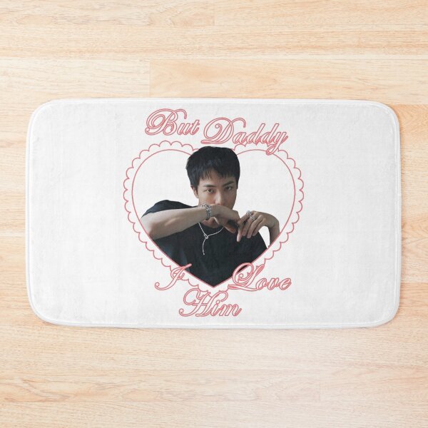 Item preview, BTS Jin Seokjin "But Daddy I Love Him" Edgy Heart Aesthetic Sticker designed and sold by Mooncreates7.