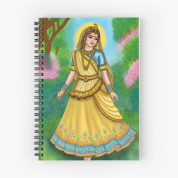 Item preview, Goddess Radhika Digital Drawing | Radha Krishna Hindu Art designed and sold by Harshit_Digital_Arts.