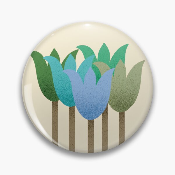 Item preview, Flower Market - Blue and Green Abstract Tulips on Cream designed and sold by DuckyRubin.