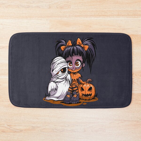 Item preview, Halloween Pumpkin Girl Costume and Ghost Friend designed and sold by RichardRags.