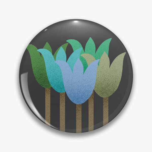 Item preview, Flower Market - Blue and Green Abstract Tulips on Black designed and sold by DuckyRubin.