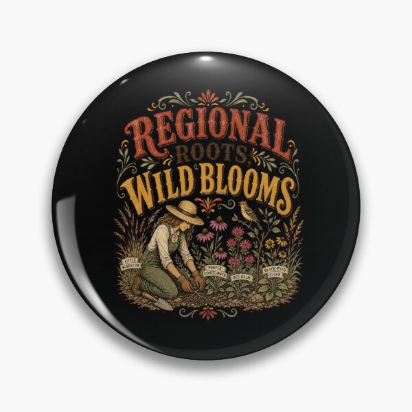 Item preview, regional roots, wild blooms - Native Plant Gardening – Wildflower Habitat Gardener Design designed and sold by JansenGS.