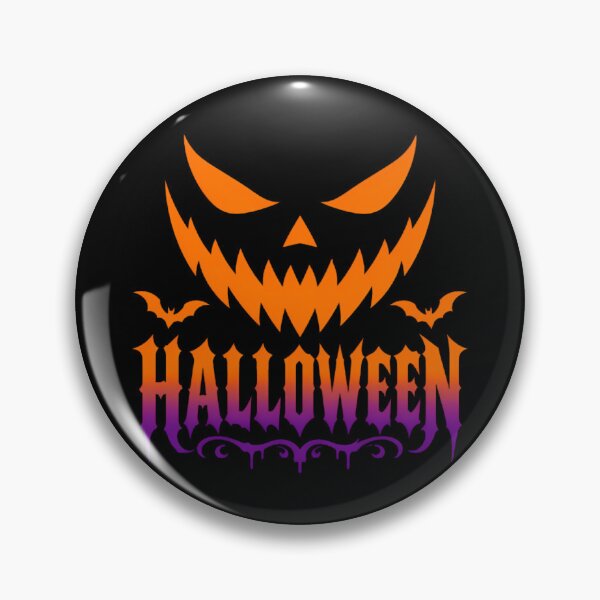 Item preview, Sinister Halloween Pumpkin Face With Bats designed and sold by Linework Studio.