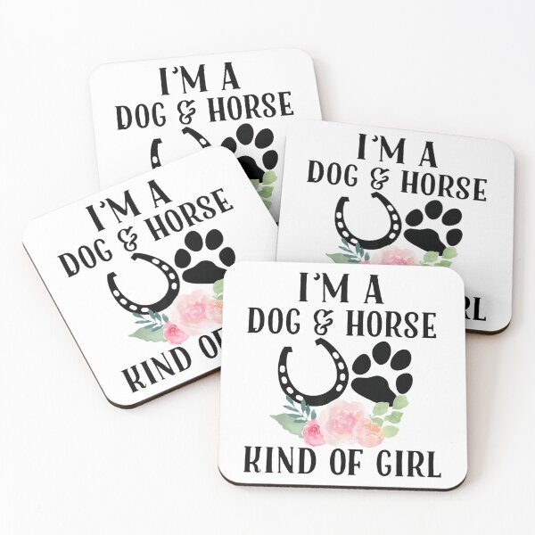 Item preview, I'M A Dog And Horse Kind Of Girl Paw Print Horseshoe Gift designed and sold by Sageandzz.