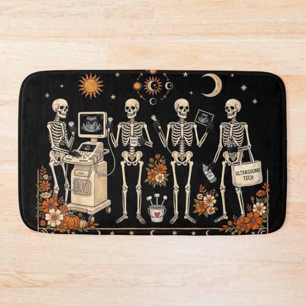 Item preview, Wildflower Skeleton Sonographer Ultrasound Tech Halloween designed and sold by Altenpendinton.
