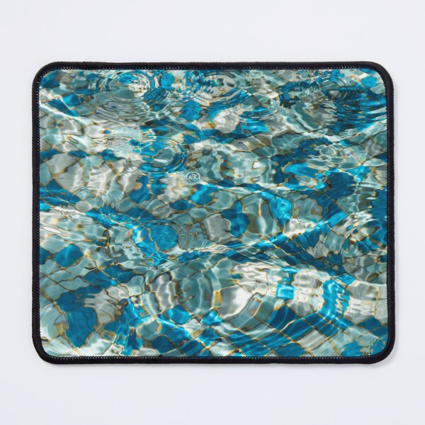 Item preview, Sunny Azure Turquoise Aqua Ripples over Mosaic Tiles designed and sold by Georgia Mizuleva.