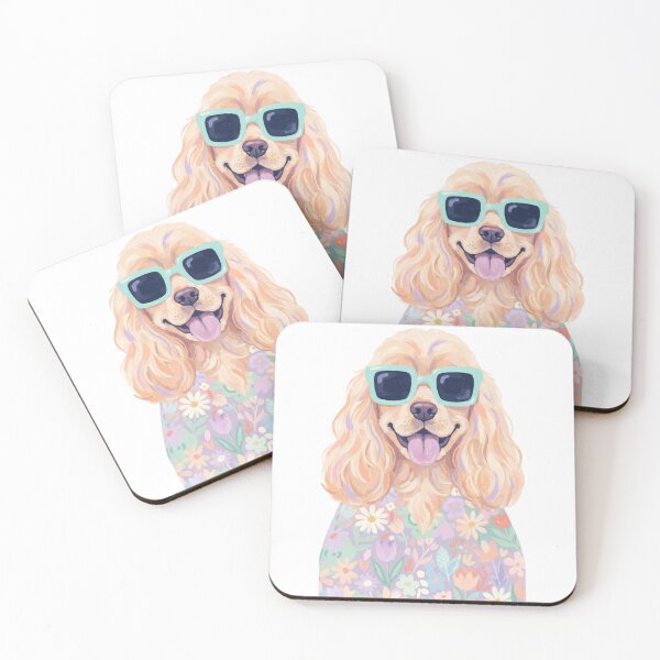 Item preview, Cool Dog in Sunglasses | Cute Floral Art Print & Apparel designed and sold by Wildlife Wonders.