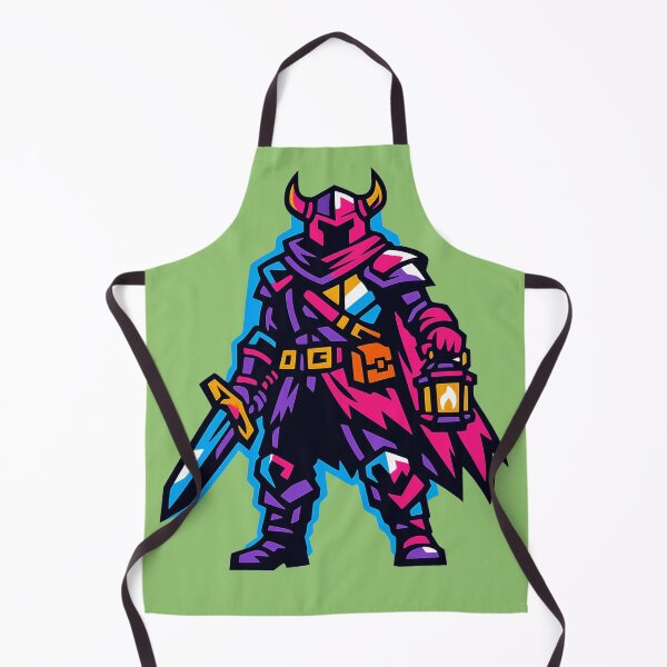 Item preview, Synthwave Knight Neon Cyberpunk Fantasy Warrior designed and sold by KungPowUnicorn.