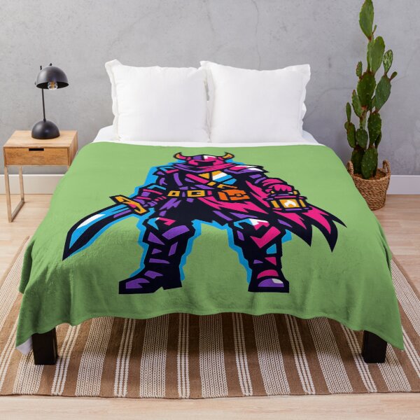 Item preview, Synthwave Knight Neon Cyberpunk Fantasy Warrior designed and sold by KungPowUnicorn.