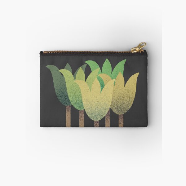 Item preview, Flower Market - Green Abstract Tulips on Black designed and sold by DuckyRubin.