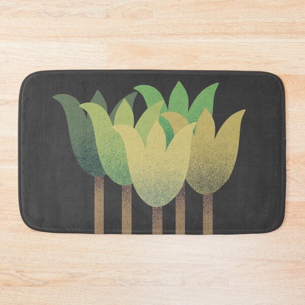 Item preview, Flower Market - Green Abstract Tulips on Black designed and sold by DuckyRubin.
