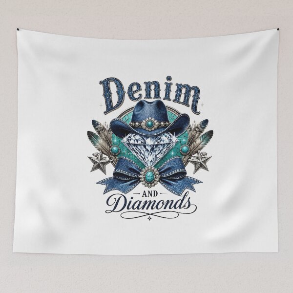Item preview, Denim and Diamonds Cowboy Hat Diamond Bling designed and sold by felixpalette.