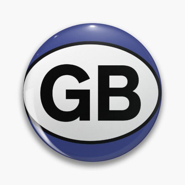Item preview, GB Great Britain Oval Country Code Sticker designed and sold by The Digital Compass.
