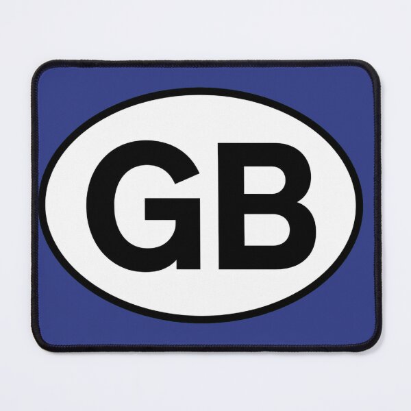 Item preview, GB Great Britain Oval Country Code Sticker designed and sold by The Digital Compass.