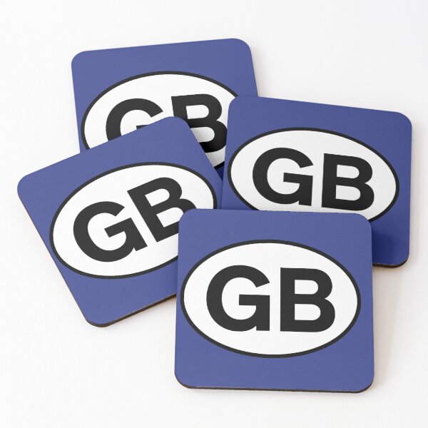 Item preview, GB Great Britain Oval Country Code Sticker designed and sold by The Digital Compass.