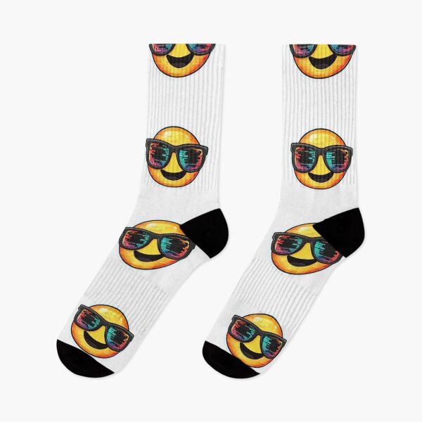 Item preview, Glitch Sunglasses Cool Emoji Sticker Graphic designed and sold by ByBryteG.