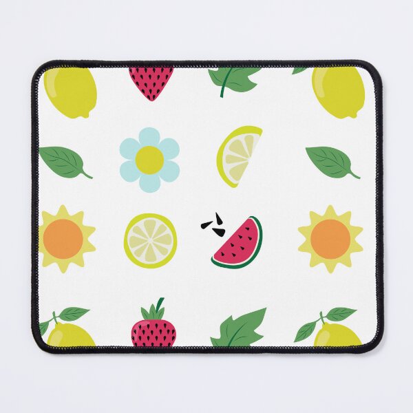 Item preview, Cute Summer Fruits Lemon Strawberry Watermelon Sun Vector Sticker Pack designed and sold by ElenMart.