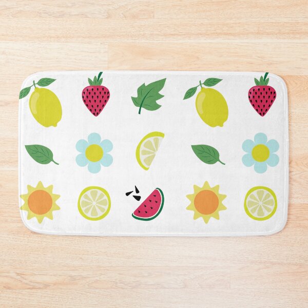 Item preview, Cute Summer Fruits Lemon Strawberry Watermelon Sun Vector Sticker Pack designed and sold by ElenMart.