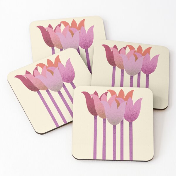 Item preview, Flower Market - Pink Abstract Tulips on Cream designed and sold by DuckyRubin.