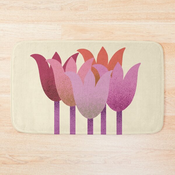 Item preview, Flower Market - Pink Abstract Tulips on Cream designed and sold by DuckyRubin.