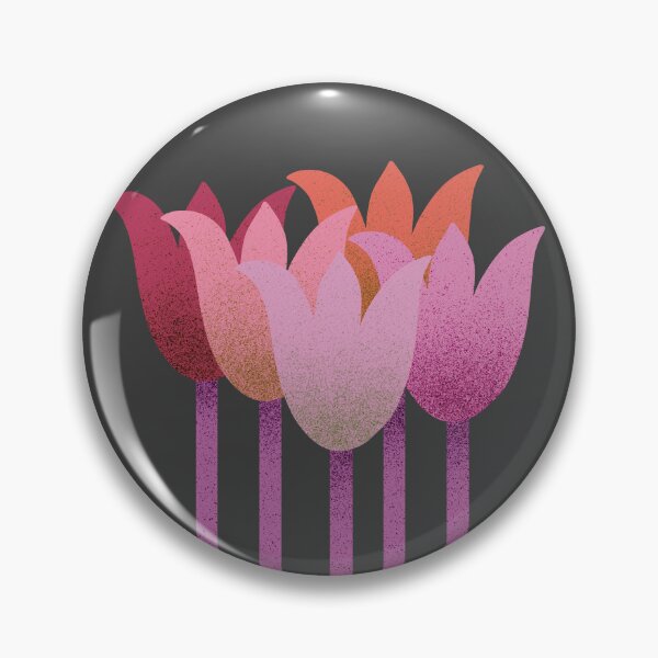 Item preview, Flower Market - Pink Abstract Tulips on Black designed and sold by DuckyRubin.