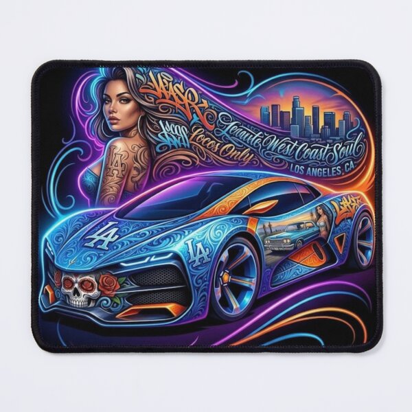 Item preview, Neon Art Car with Tattooed Woman designed and sold by kiwiartyfarty.