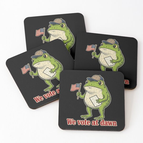 Item preview, We Vote At Dawn Funny Frog American Flag Voting designed and sold by Morbiusshop.