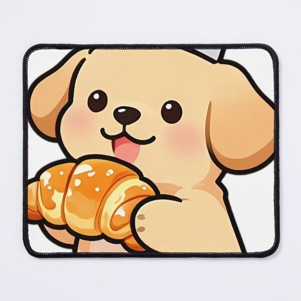 Item preview, Cute Golden Retriever Puppy Baker with French Croissant designed and sold by pumsquare.