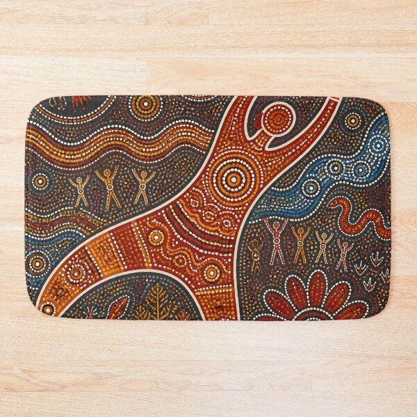 Item preview, Aboriginal Dot Painting Stylized Boomerang Tribal Pattern Art designed and sold by GrinGalore.