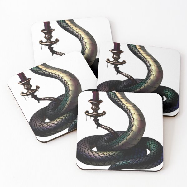Item preview, Gothic Emerald Viper Candlestick Guardian designed and sold by IllumeInk.