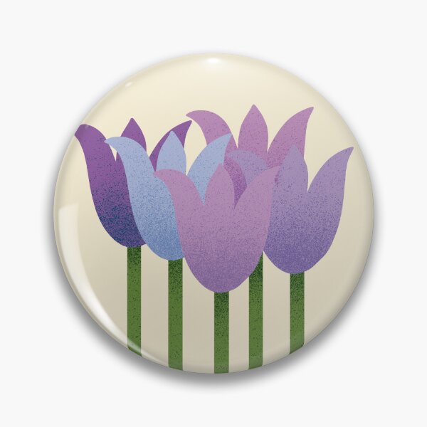 Item preview, Flower Market - Purple and Green Abstract Tulips on Cream designed and sold by DuckyRubin.