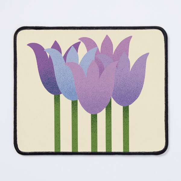 Item preview, Flower Market - Purple and Green Abstract Tulips on Cream designed and sold by DuckyRubin.