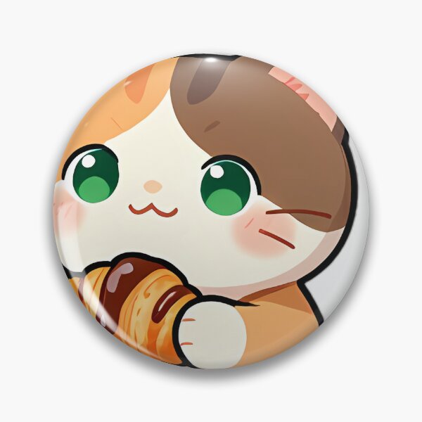 Item preview, Cute Calico Kitten Baker with Pain au Chocolat designed and sold by pumsquare.