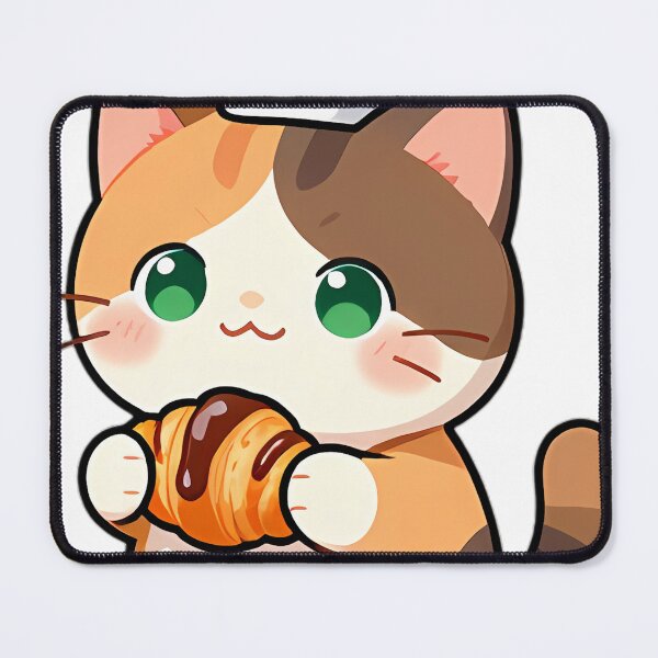 Item preview, Cute Calico Kitten Baker with Pain au Chocolat designed and sold by pumsquare.