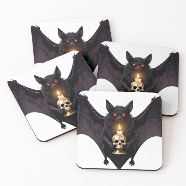 Item preview, Gothic Velvet Bat Miniature Skull Candle designed and sold by IllumeInk.