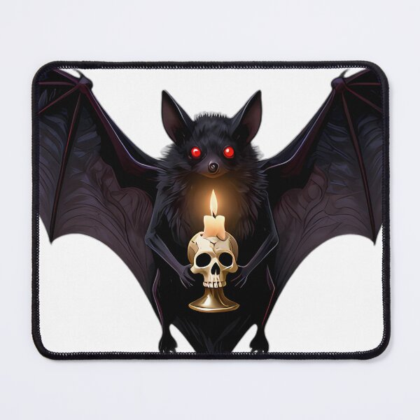 Item preview, Gothic Velvet Bat Miniature Skull Candle designed and sold by IllumeInk.