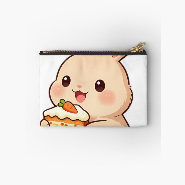 Item preview, Cute Fluffy Bunny Baker with Carrot Cake Slice designed and sold by pumsquare.