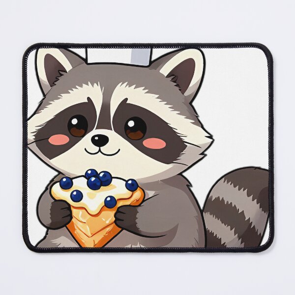 Item preview, Cute Raccoon Baker with Blueberry Scone designed and sold by pumsquare.