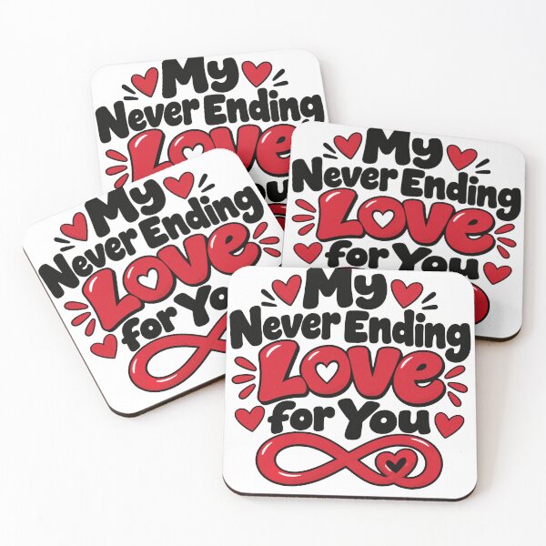 Item preview, My Never Ending Love for You – Romantic Love Infinity Heart Design designed and sold by Lovestickerco.