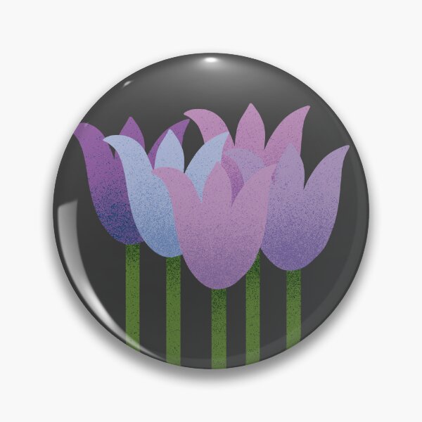 Item preview, Flower Market - Purple and Green Abstract Tulips on Black designed and sold by DuckyRubin.