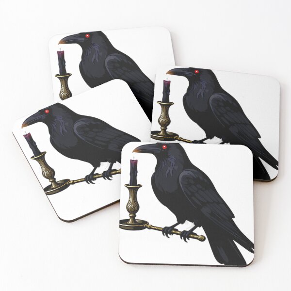 Item preview, Gothic Crow Black Wax Candle Guardian designed and sold by IllumeInk.