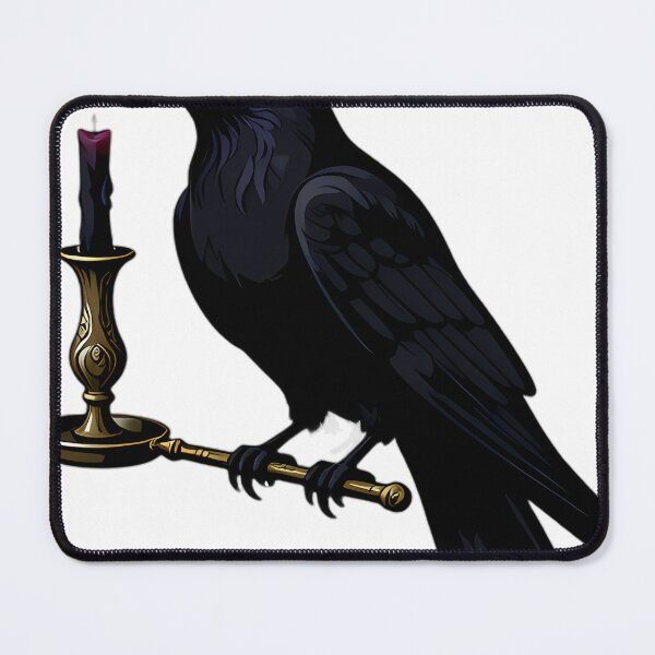 Item preview, Gothic Crow Black Wax Candle Guardian designed and sold by IllumeInk.